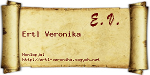 Ertl Veronika névjegykártya